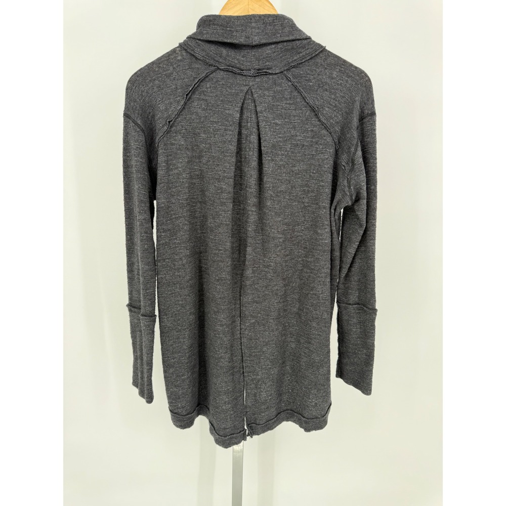 We The Free People Thermal Knit Tunic Top Pullover Long Sleeve Gray - Picture 9 of 11